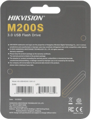 Флеш Диск Hikvision 128GB M200S Hiksemi HS-USB-M200S/128G/U3 USB3.0 серебристый/черный