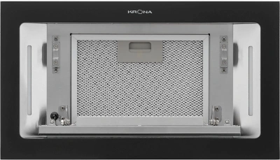 Вытяжка встраиваемая Krona Selina 600 GLASS BLACK S черный управление: сенсорное (1 мотор)