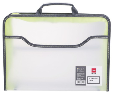 Папка-портфель Deli E38129 1 отдел. A4 полипропилен 0.65мм ассорти