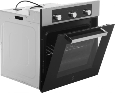 Духовой шкаф Электрический Lex EDM 042 IX нержавеющая сталь/черный