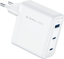 Сетевое зар./устр. Digma Pro DPW10C 100W 5A (PD+QC) 2хUSB-C/USB-A универсальное белый (DPW1С0G012WH)