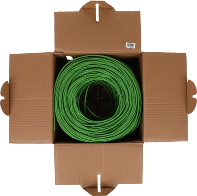 Кабель информационный ITK LC1-C5E04-122 кат.5E UTP 4 пары 24AWG нг(А)-LSLTx внутренний 305м зеленый