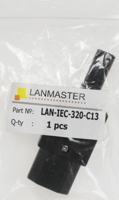 Вилка Lanmaster LAN-IEC-320-C13 (упак.:1шт) 1м черный