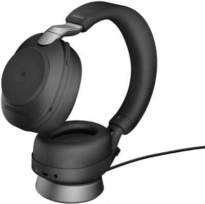 Наушники с микрофоном Jabra Evolve2 85, Link380a UC Stereo Stand Black черный накладные BT оголовье (28599-989-989)