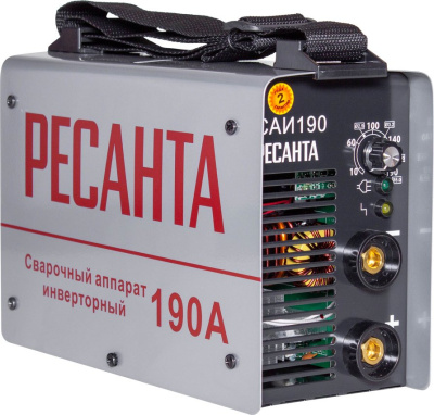 Сварочный аппарат Ресанта САИ-190 инвертор ММА DC 6.5кВт