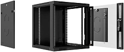 Шкаф коммутационный Cabeus (SH-05F-15U60/60-R-BK) настенный 15U 600x600мм пер.дв.стекл 60кг черный 540мм 769мм IP20 сталь