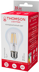 Лампа филам. Thomson Filament TH-B2330 7Вт цок.:E27 груша 220B св.свеч.бел.хол. A60 (упак.:1шт)