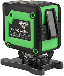 Нивелир лазерн. Amo LN 360 GREEN 2кл.лаз. 532нм цв.луч. зеленый 2луч. (851674)