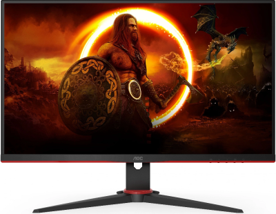 Монитор AOC 23.8" 24G2SPAE черный/красный IPS LED 1ms 16:9 HDMI M/M матовая 250cd 178гр/178гр 1920x1080 165Hz FreeSync Premium VGA DP FHD 3.75кг