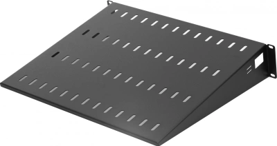 Полка стационарная ЦМО МС-40-9005 2U нагр.:15кг. 19" 400мм черный (упак.:1шт)