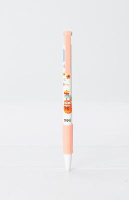 Набор ручек шариков. Deli Larva (EQ26-BK-P) ассорти черн. черн. кор.карт. (12шт) линия 0.5мм резин. манжета