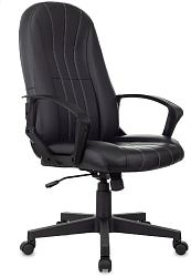 Кресло руководителя Бюрократ T-898 черный Leather Black экокожа крестов. пластик