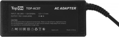 Блок питания TopON TOP-AC07 65W 19V-19V 3.42A от бытовой электросети