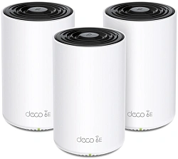 Бесшовный Mesh роутер TP-Link Deco XE75 AXE5400 10/100/1000BASE-TX белый (упак.:3шт)