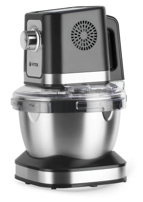 Кухонная машина Vitek VT-1435 планетар.вращ. 1000Вт черный/серебристый