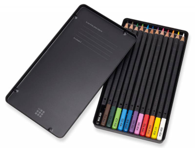 Карандаши цв. Moleskine WATERCOLOUR EW7P12COLA акварель. 12цв. мет.кор.
