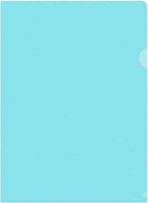 Папка-уголок Бюрократ Pastel -EPAST/BLUE A4 пластик 0.18мм голубой