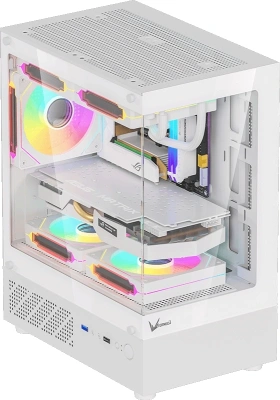 Корпус Formula Crystal Z1CM белый без БП mATX 5x120mm 3x140mm 2xUSB3.0 1xUSB3.1 audio bott PSU