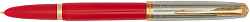 Ручка перьев. Parker 51 Premium (CW2169071) Red Rage GT F сталь нержавеющая подар.кор.