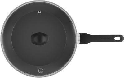 Сковорода Rondell Frank RDA-1374 круглая 28см покрытие: Xylan Plus ручка несъемная (с крышкой) черный