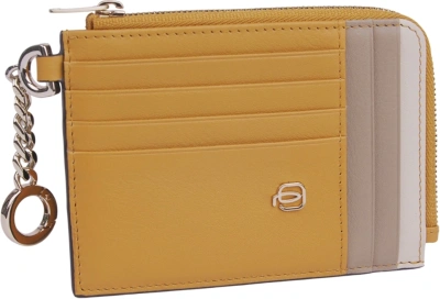 Чехол для кредитных карт Piquadro Circle PP5910W92R/GBE шафрановый/бежевый натур.кожа