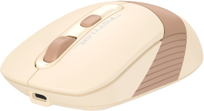 Мышь A4Tech Fstyler FG10CS Air бежевый/коричневый оптическая 2000dpi silent беспров. USB для ноутбука 4but (FG10CS AIR CAFE LATTE)