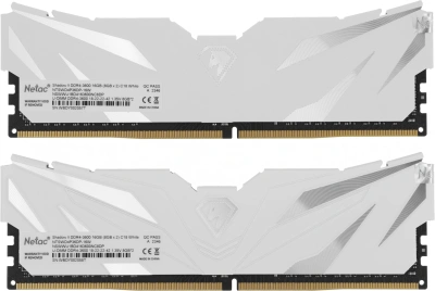 Память DDR4 2x8GB 3600MHz Netac NTSWD4P36DP-16W Shadow II RTL Gaming PC4-28800 CL18 DIMM 288-pin 1.35В kit Intel с радиатором Ret