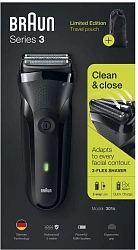 Бритва сетчатая Braun S3301 реж.эл.:3 питан.:аккум. черный