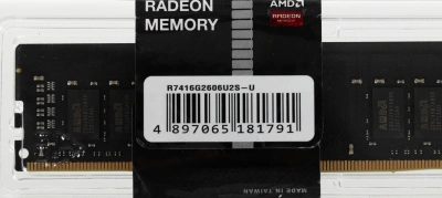 Память DDR4 16Gb 2666MHz AMD R7416G2606U2S-U Radeon R7 Performance Series RTL PC4-21300 CL16 DIMM 288-pin 1.2В single rank Ret
