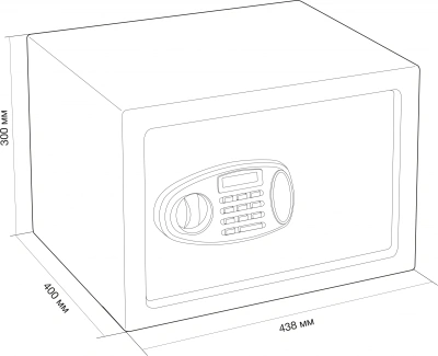 Сейф мебельный Cactus CS-SF-E40 взломостойкий 300x438x400мм электронный
