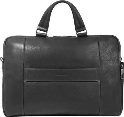 Деловая сумка Piquadro Carl CA6025S129/N с отделением для ноутбука черный натур.кожа
