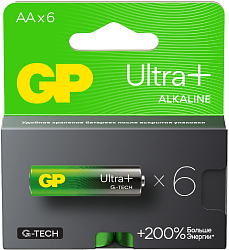 Батарея GP Ultra Plus Alkaline 15AUPA21-2CRB6 AA (6шт) блистер