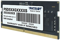 Память DDR5 16GB 5600MHz Patriot PSD516G560081S Signature RTL PC5-44800 CL46 SO-DIMM 262-pin 1.1В single rank Ret
