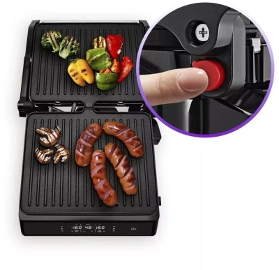 Электрогриль Kitfort КТ-3682 2000Вт черный/серебристый