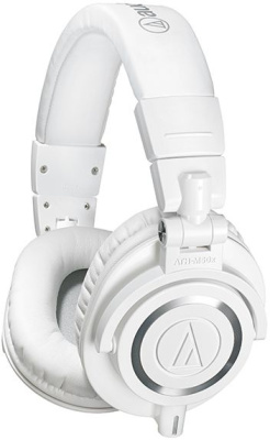 Наушники мониторные Audio-Technica ATH-M50X 1.2м белый проводные оголовье (15117335)