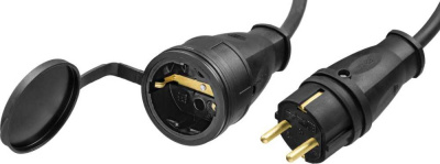 Удлинитель силовой Stayer 55026-20 3x1.5кв.мм 1розет. 20м КГ без катушки черный