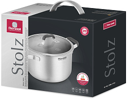 Кастрюля Rondell Stolz RDS-1752 2.3л. d=18см (с крышкой) стальной