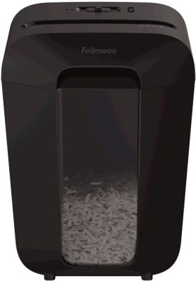 Шредер Fellowes PowerShred LX70 черный (секр.P-4) фрагменты 11лист. 18лтр. скрепки скобы пл.карты