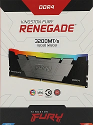 Память DDR4 16GB 3200MHz Kingston KF432C16RB12A/16 Fury Renegade RGB RTL Gaming PC4-25600 CL16 DIMM 288-pin 1.35В dual rank с радиатором Ret