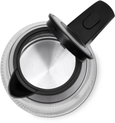 Чайник электрический Vitek VT-7037 1.8л. 2200Вт прозрачный/черный корпус: стекло/металл/пластик