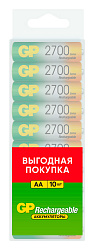 Аккумулятор GP 270AAHC AA NiMH 2700mAh (10шт)