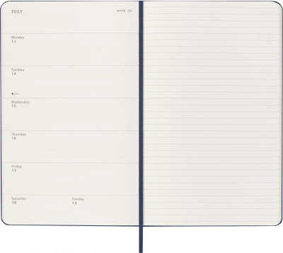 Еженедельник Moleskine CLASSIC WKNT Large 130х210мм 144стр. синий сапфир