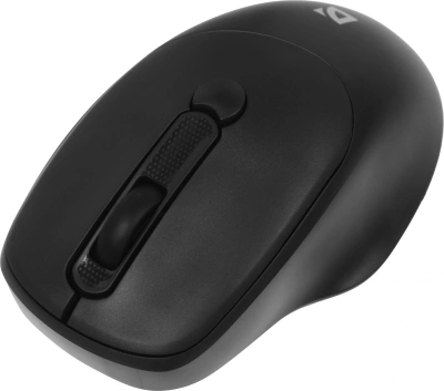 Мышь Defender Feam MM-296 черный оптическая 1600dpi silent беспров. USB 3but (52296)