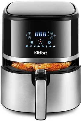 Аэрогриль Kitfort КТ-2221 1500Вт черный/серебристый