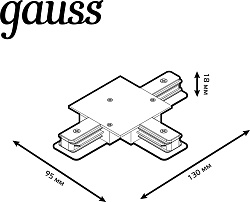 Соединитель Gauss TR135 черный