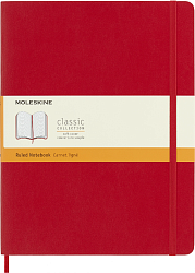 Блокнот Moleskine CLASSIC SOFT QP621F2 XLarge 190х250мм 192стр. линейка мягкая обложка красный