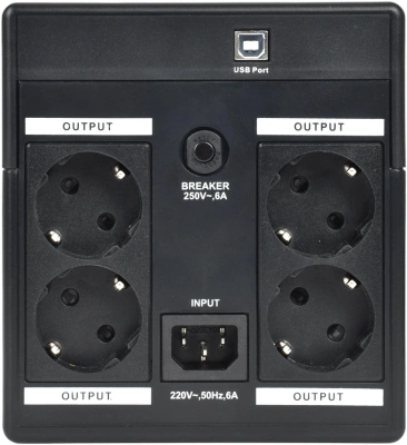 Источник бесперебойного питания ITK Electra 720Вт 1200ВА черный