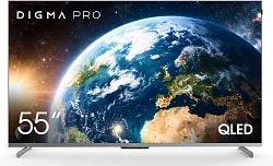 Телевизор QLED Digma Pro 55" QLED 55D Google TV Frameless черный/черный 4K Ultra HD 144Hz DVB-T DVB-T2 DVB-C DVB-S DVB-S2 USB WiFi Smart TV