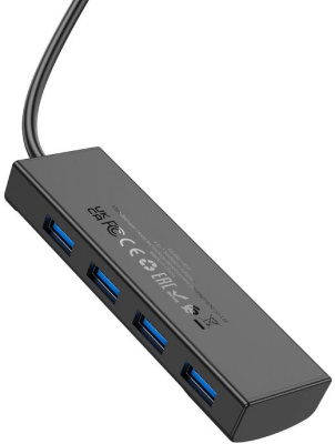 Разветвитель USB-C Hoco HB41 Type-C 4порт. черный