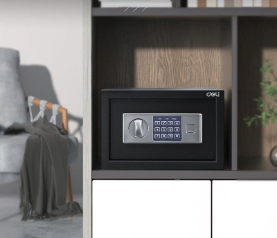 Сейф мебельный Deli Nello ET520 встраиваемый 200x310x200мм электронный/ключевой